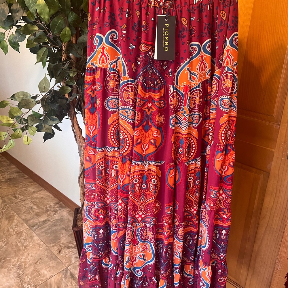 Boho Revival NWT l Paisley Maxi Skirt l Sz Sm l Resortcore l Elastic Waist